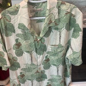 Tommy Bahama - Men's Green Leaf Print Shirt
